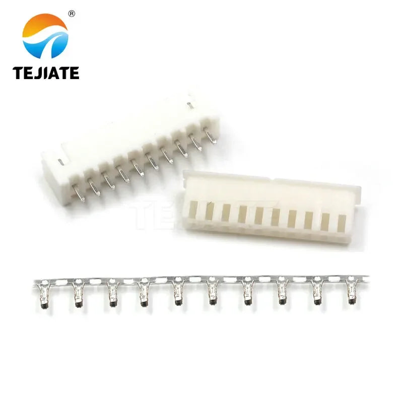 50PCS XH2.54MM Connector Plug+Straight Pin Socket+Terminal 2/3/4/6/8/10/12P Wire Cable Adpter Spring DIY Kit