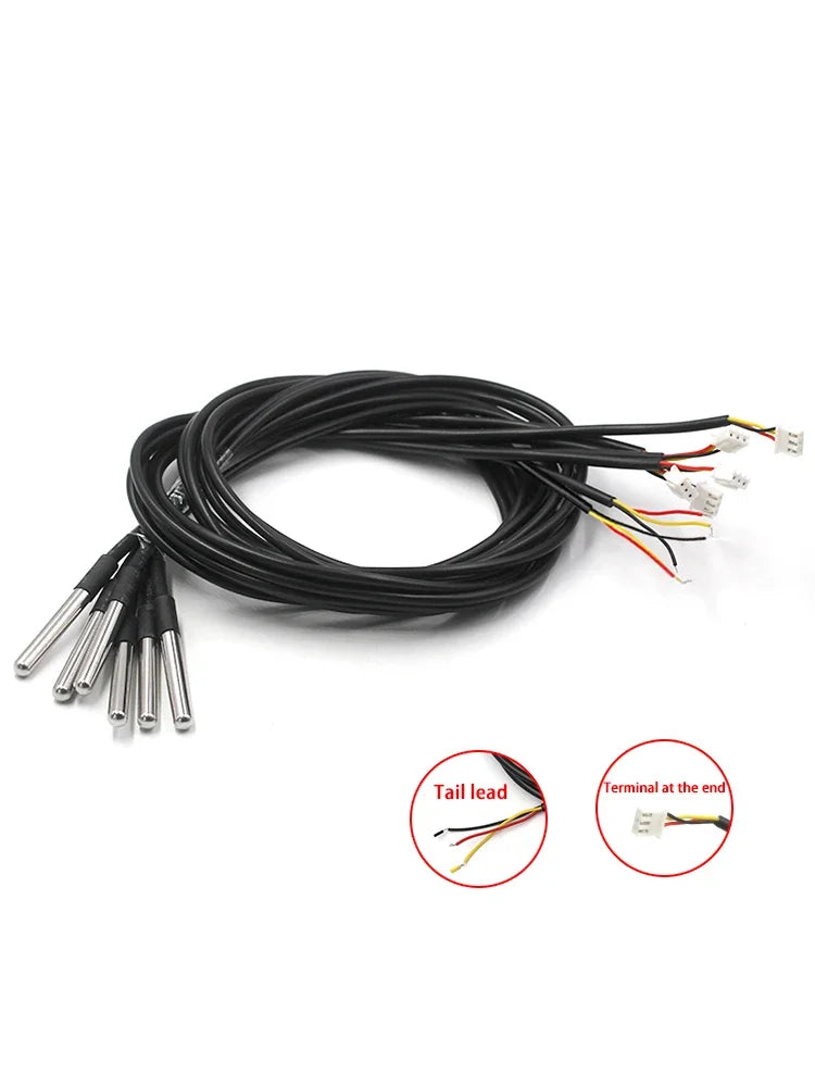 DS18B20 stainless steel package waterproof type cable length 1 meter with XH2.54 terminal