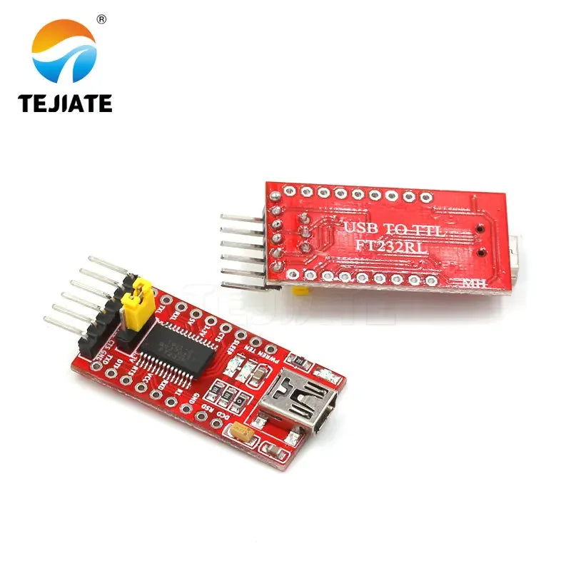 1PCS FT232 Reflesh Module USB To TTL Supports 3.3V 5V FT232RL Modular Red Board Compatible Kit Download Line MINI Interface