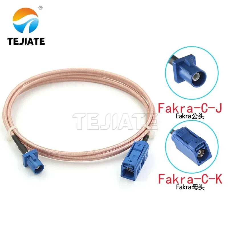 1PCS SMA male female to Fakra-C-J male adapter cable SMA female to Fakra-C connection cable GPS antenna extension cable
