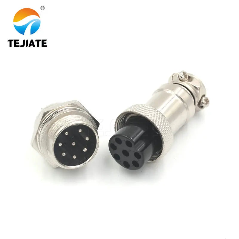 1 set of aviation plug GX16-2P/3P/4P/5P/6P/7P/8P/9P core 16mm socket aviation plug + socket