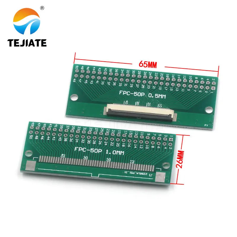 FPC FFC Flat Cable Transfer Plate Directly Insert DIY 0.5MM Space Connector 6P 8P 10P 20P 30P 40P 60P 0.5 Change 2.54 Type