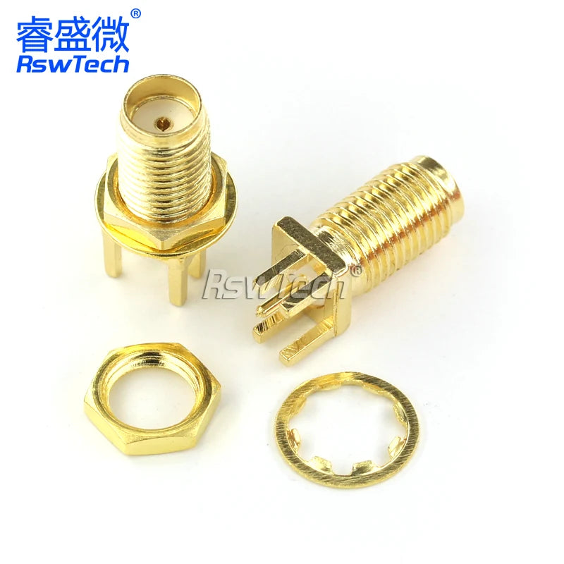 1PCS SMA-KE Connerctor SMA-KWE Adapter Straight /Bent Header Square/Skew Foot Base Outer screw Inner Pin/Hole Type