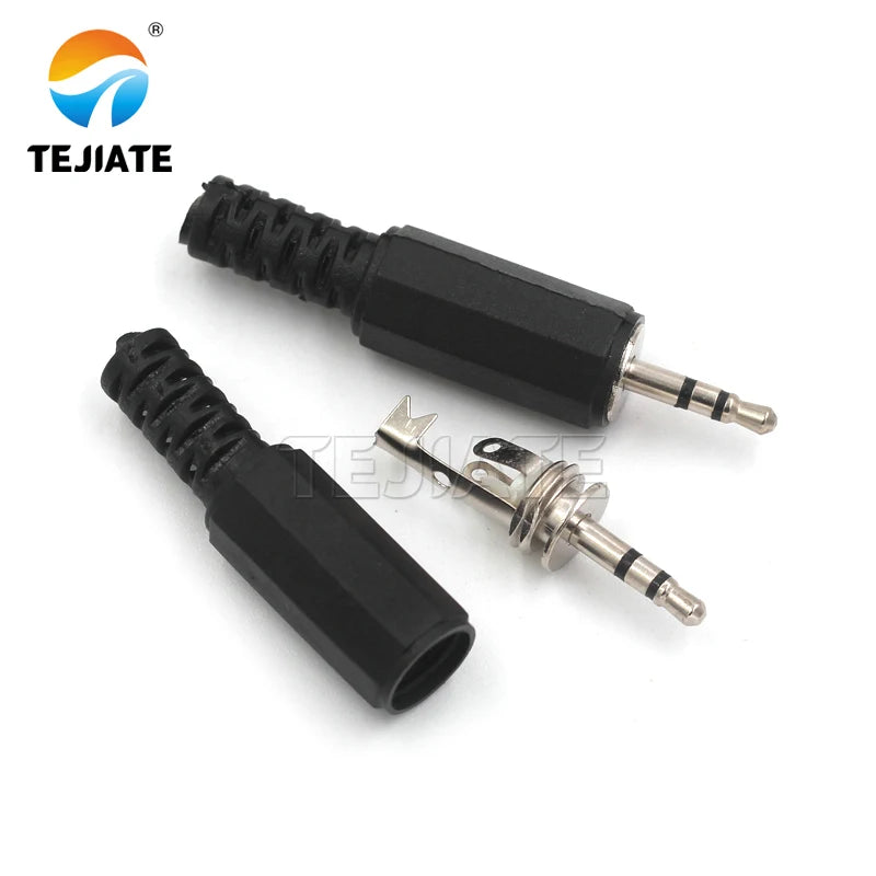 3.5 2.5/6.35mm plum blossom male connector mono dual channel stereo microphone plug welding line audio head