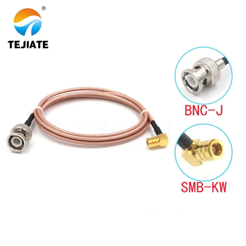 1PCS TEJIATE Adapter Cable SMB To BNC Type SMBKW Convert BNCJ 8-90CM 1M 1.5M 2M Length Connector RG316 Wire