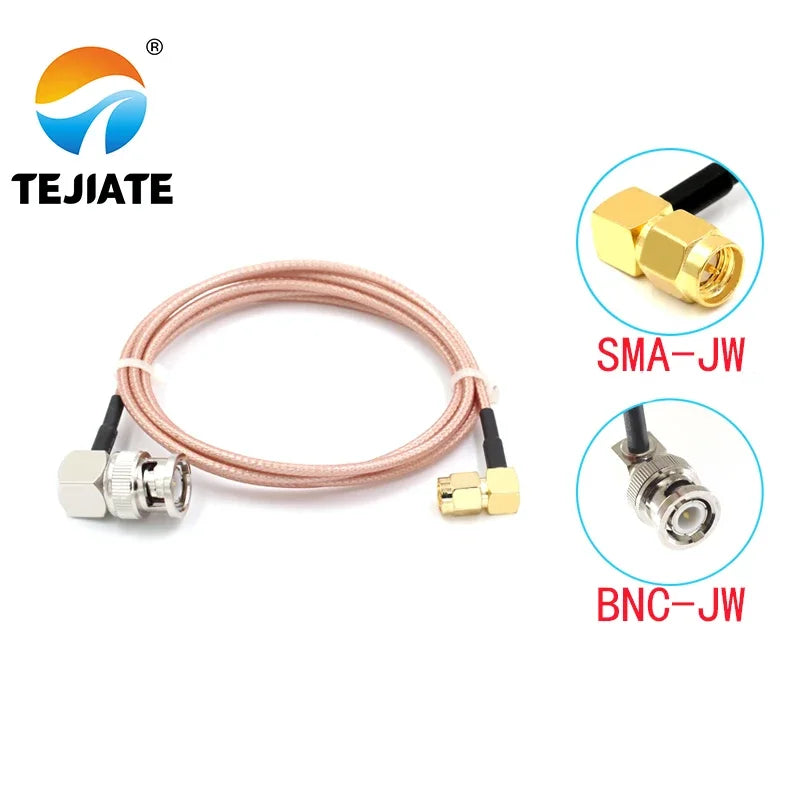1PCS TEJIATE Adapter Cable BNC To SMA Type BNC-JW Convert SMA-JW 8-90CM 1M 1.5M 2M Length Connector RG316 Wire