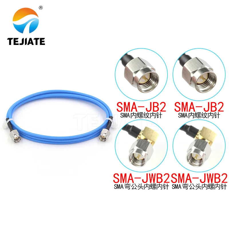 1PCS SMA to SMA coaxial RF cable, stainless steel SMA-JJ/JW 6G high-frequency signal RG405 connecting wire, SMA male half flexib