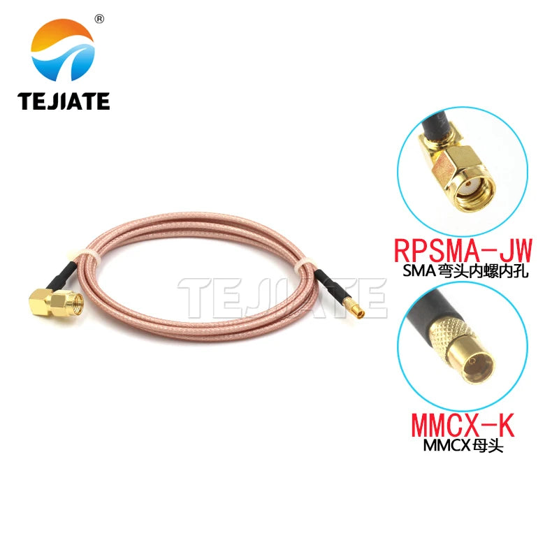 1PCS RPSMA-JW to MMCX adapter cable MMCX-JW MMCX-J MMCX-K to RPSMA-JW RF cable RG316 connection cable