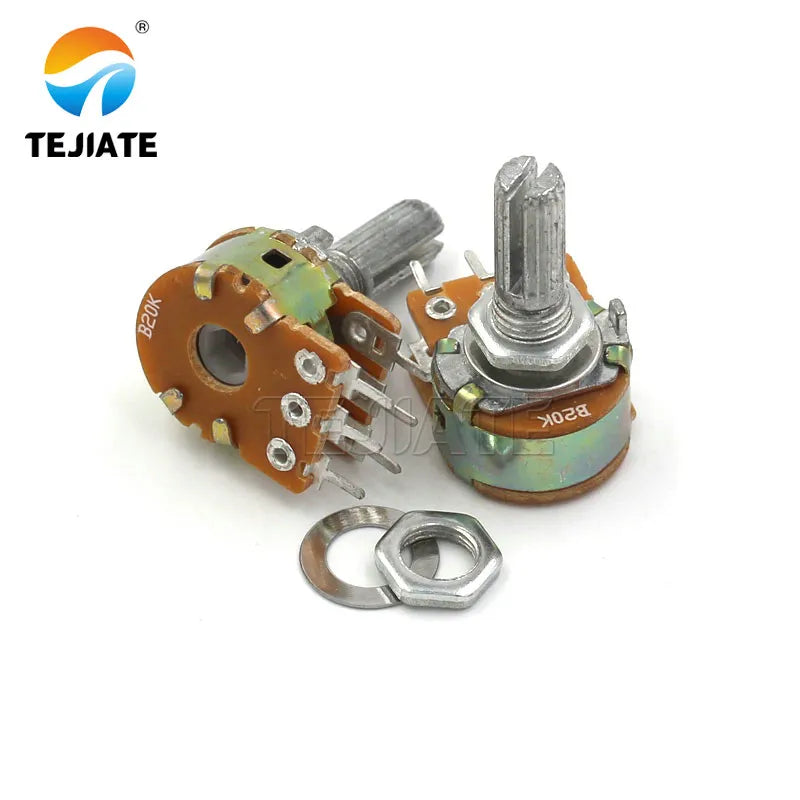 1pcs Incremental 360 Rotary Encoder Knob Button Switch EC11 Digital Potentiometer 15/20mm Plum Half Shaft Potentiometer
