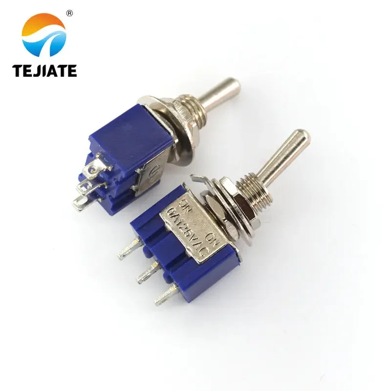 5Pcs MTS-102 Miniature Toggle Switch SPDT 6A 125VAC/3A 250VAC Mini Switch Lever Switch 3 Pin ON/ON High quality