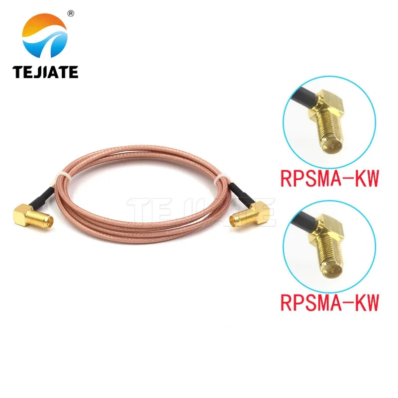 1PCS TEJIATE Adapter Cable RPSMA To RPSMA Type RPSMA-KW Convert RPSMA-KW 8-90CM 1M 1.5M 2M Length Connector RG316 Wire