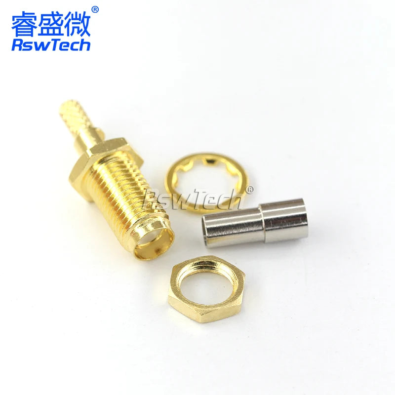 1PCS SMA RPSMA J/JW/KF/KY/KYW-1.5 Crimp Feeder Connector Power Test Adapter Match For RG316