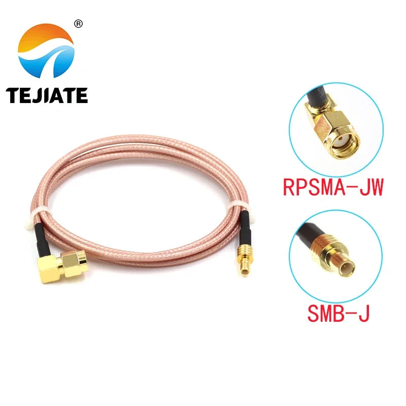 1PCS TEJIATE Adapter Cable SMB To RPSMA Type SMB-J Convert RPSMA-JW 8-90CM 1M 1.5M 2M Length Connector RG316 Wire