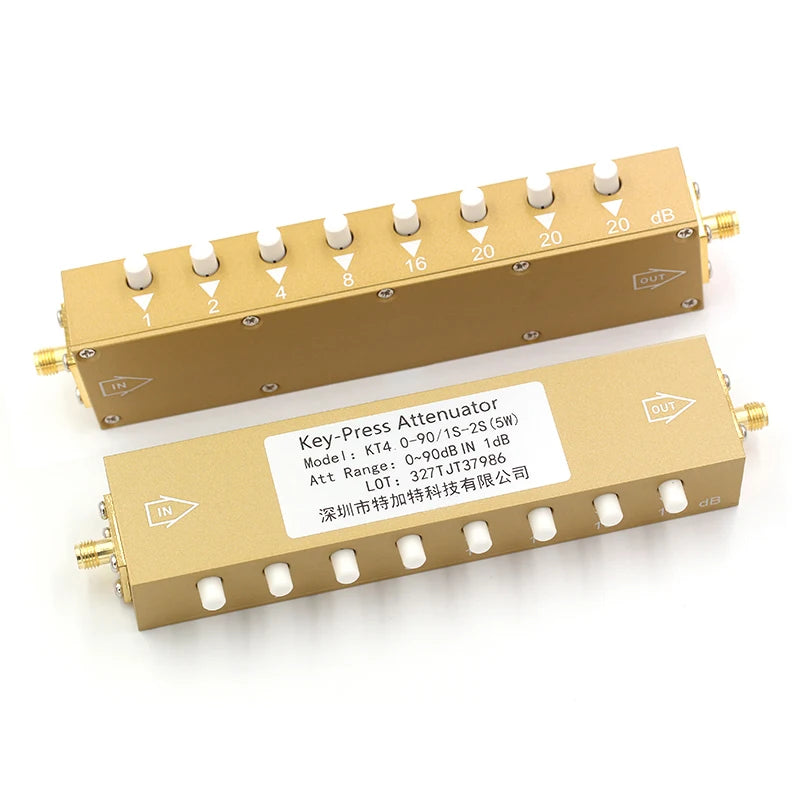 1PCS SMA N-type RF button adjustable key signal attenuator 0-30dB 0-60dB 0-90dB step 5W 10W high power 0-4GHz