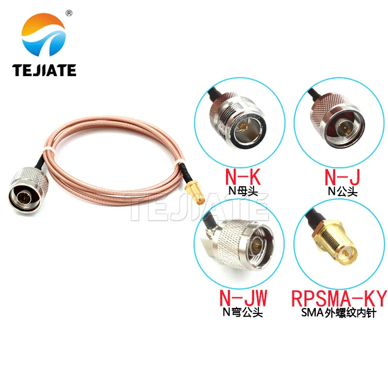 1PCS RG316 connecting line RPSMA-KY to N-J male N-K female N-JW bent male extension line RF coaxial line