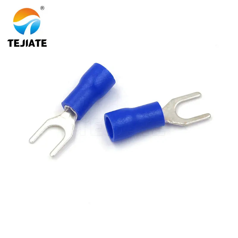 20PCS cold-pressed terminal block SV3.5-4 fork-shaped U-shaped Y-shaped insulated blade spring connector SV1.25-3 copper head