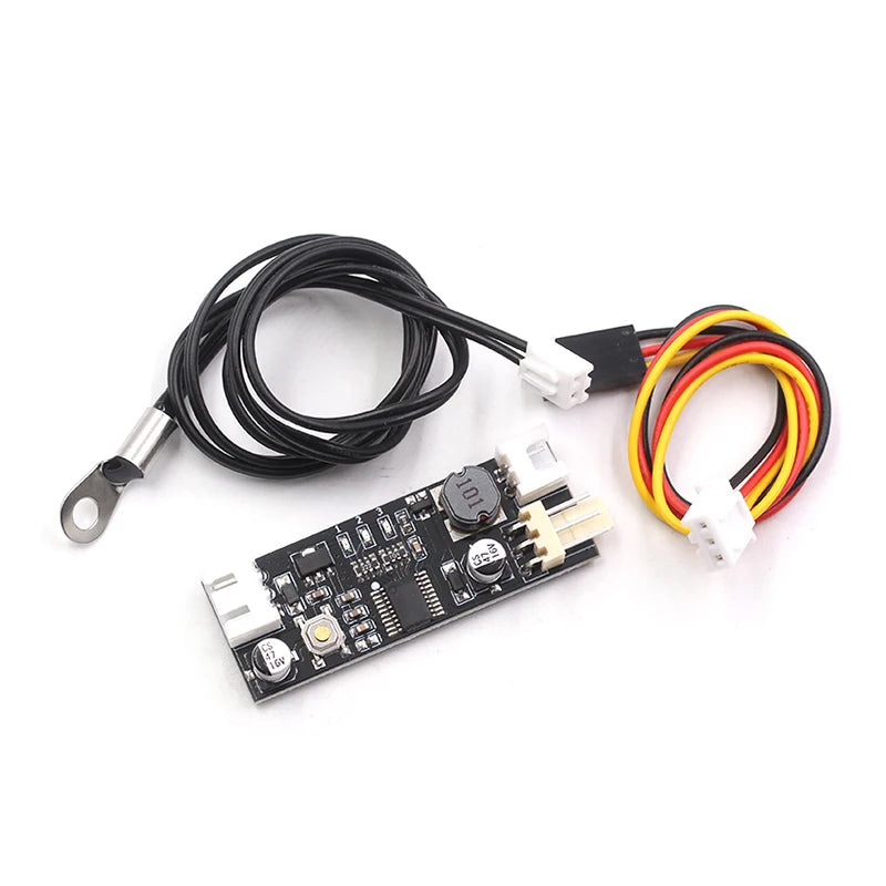 Single channel 12V DC PWM 2-3 wire fan temperature control speed regulator chassis noise reduction module