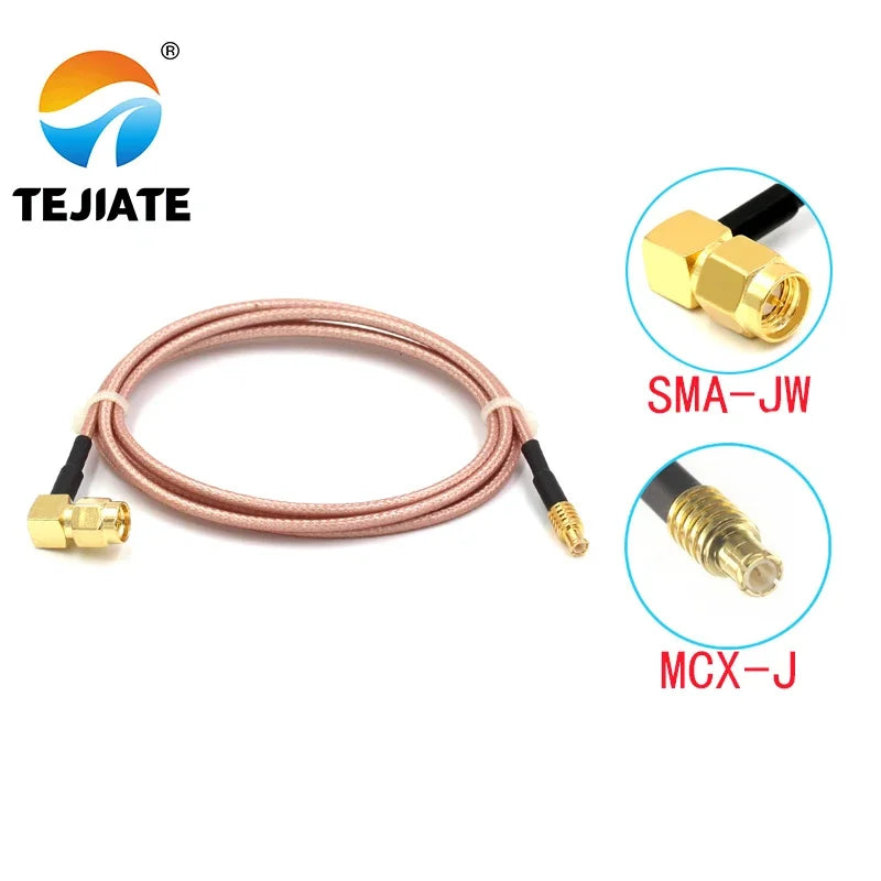 1PCS TEJIATE Adapter Cable MCX To SMA MCX-J Convert SMA-JW 8-90CM 1M 1.5M 2M Length Connector RG316 Wire