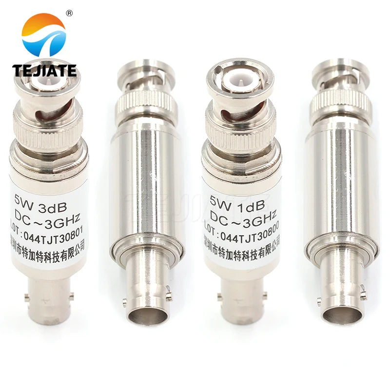 1PCS BNC-JK 5W RF Attenuator 1/3/6/10/15/20/25/30/40DB RF Coaxial Power BNC Male Plug to BNC Female Jack