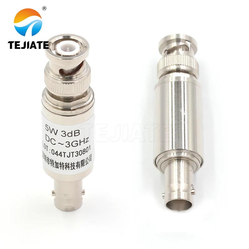 1PCS BNC-JK 5W RF Attenuator 1/3/6/10/15/20/25/30/40DB RF Coaxial Power BNC Male Plug to BNC Female Jack