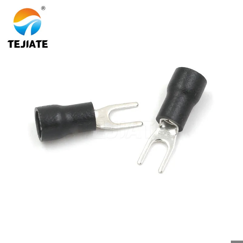 20PCS cold-pressed terminal block SV3.5-4 fork-shaped U-shaped Y-shaped insulated blade spring connector SV1.25-3 copper head