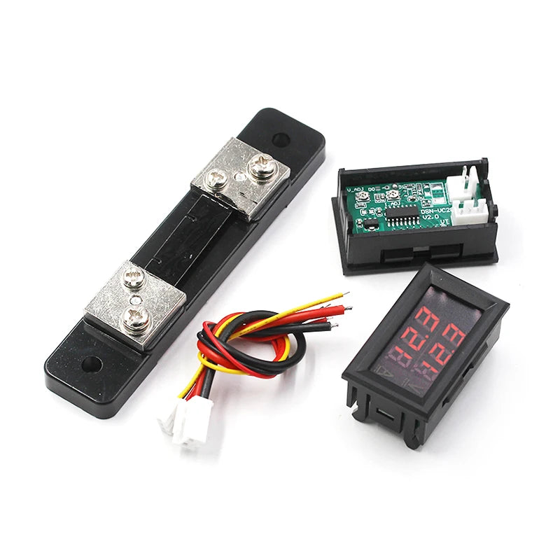 DC current and voltage meter module LED DC digital current and voltage meter dual display 0-100V10A board