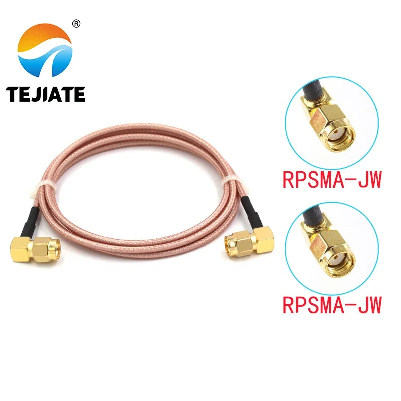 1PCS TEJIATE Adapter Cable RPSMA To RPSMA Type RPSMA-JW Convert RPSMA-JW 8-90CM 1M 1.5M 2M Length Connector RG316 Wire