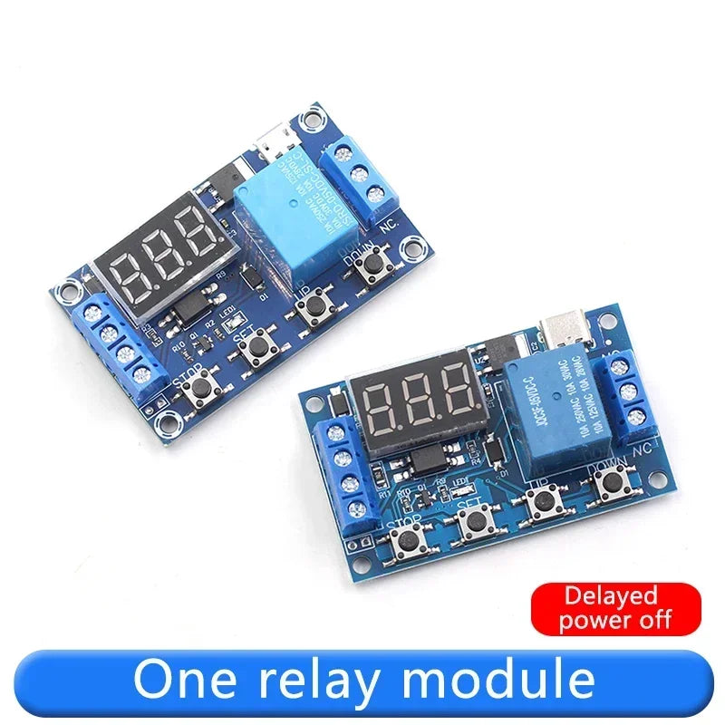 One Relay MICRO Interface Type-C Interface Module Delayed Power Off Cycle Timing Circuit Switch