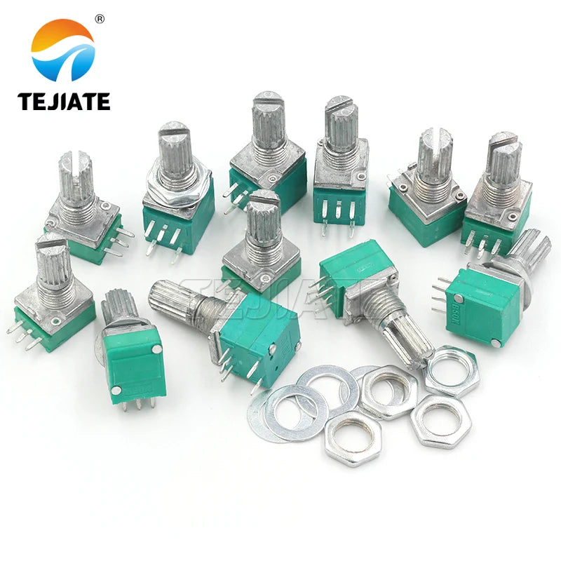 2PCS RK097NS G single double potentiometer B5K/10K/20K/50K/100K power amplifier potentiometer audio