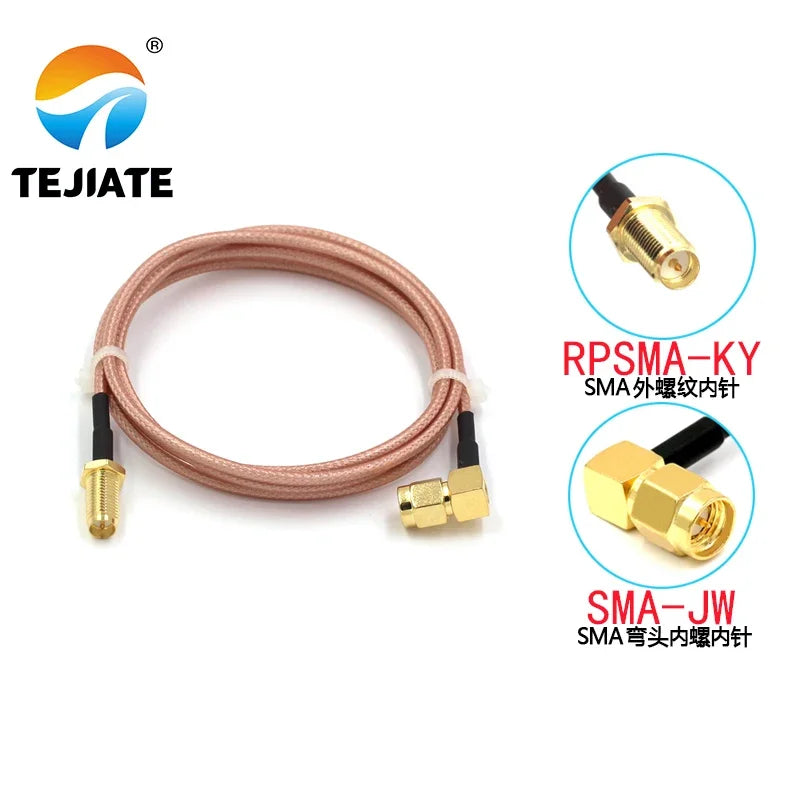 1PCS TEJIATE Adapter Cable SMA To RPSMA Type SMA-JW Convert RPSMA-KY 8-90CM 1M 1.5M 2M Length Connector RG316 Wire