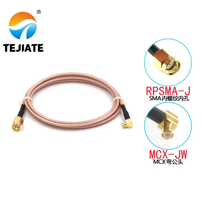 1PCS TEJIATE Adapter Cable MCX To SMA MCX-JW Convert RPSMA-J 8-90CM 1M 1.5M 2M Length Connector RG316 Wire