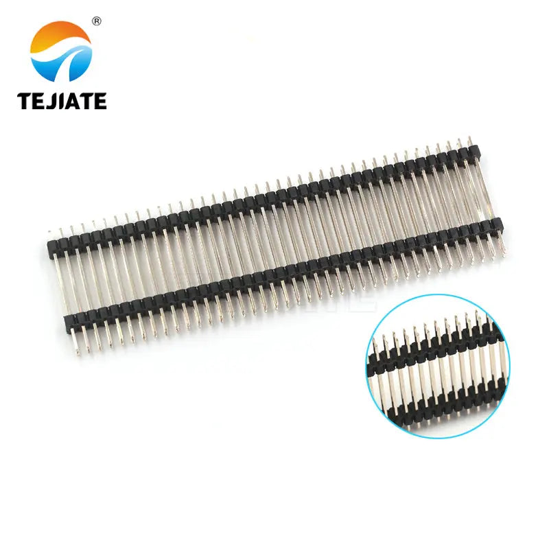 2PCS double-layer row needle single row 2.54mm double row 2 * 40p 1x40pin double plastic row needle length 21/23/30mm