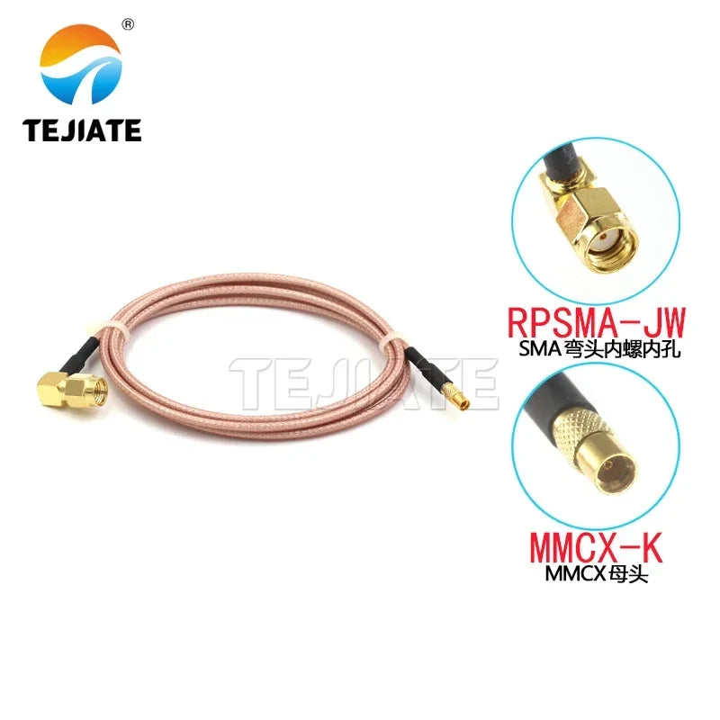 1PCS RPSMA-JW To MMCX Adapter Cable MMCX-JW MMCX-J MMCX-K To RPSMA-JW RF Cable RG316 Connection Cable