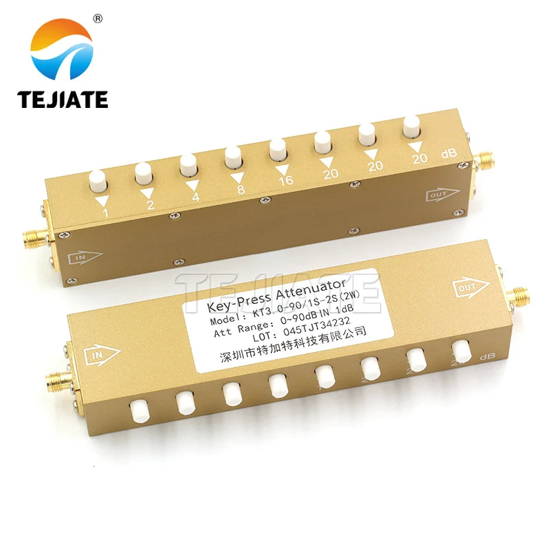 1PCS SMA N-type RF button adjustable key signal attenuator 0-30dB 0-60dB 0-90dB step 2W high power 0-4GHz