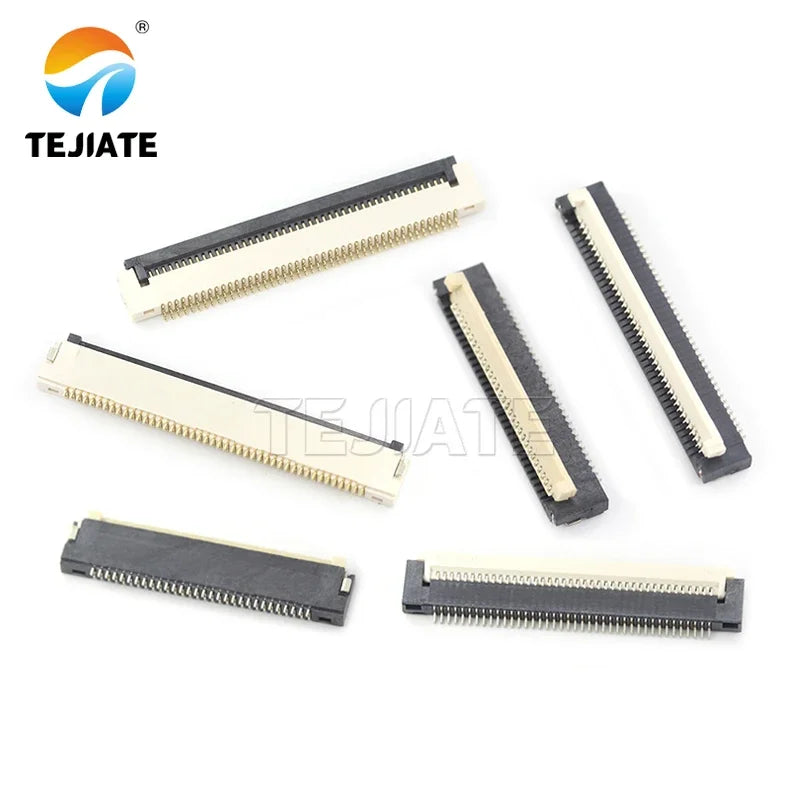 FFC/FPC flat connector 30P45P/40P 0.5MM bottom connection flip cover gold plated thin 1.5MM thickness