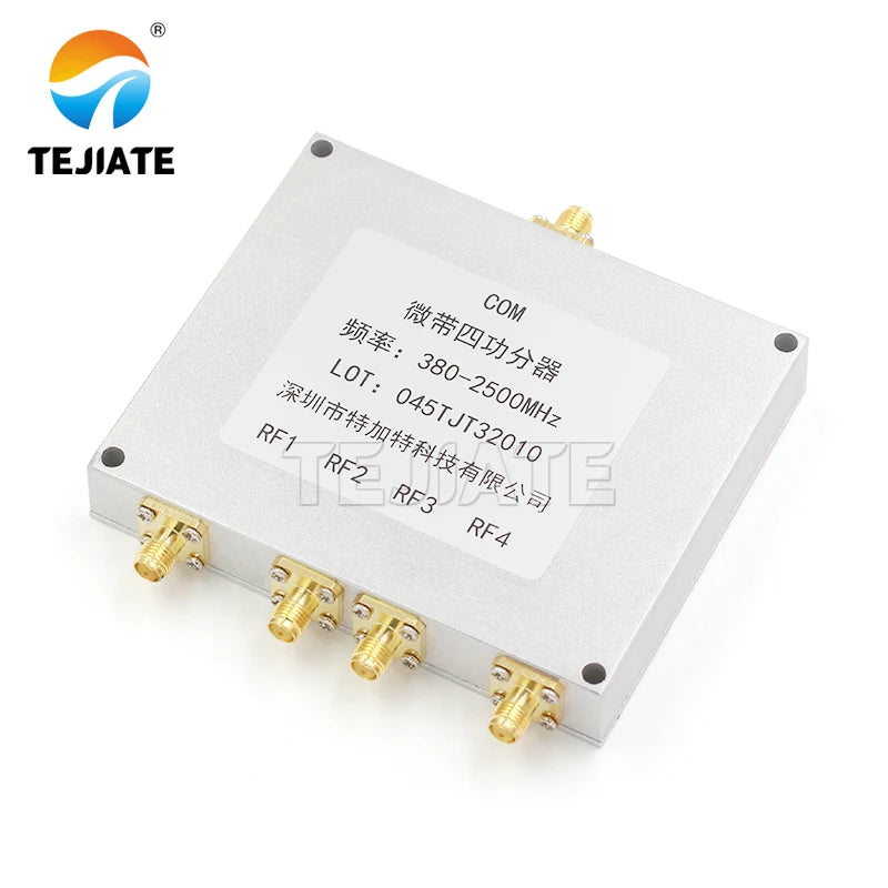 1PCS power splitter SMA one opening four 380-2500MHz high-frequency four power splitter combiner 3G/WIFI coverage