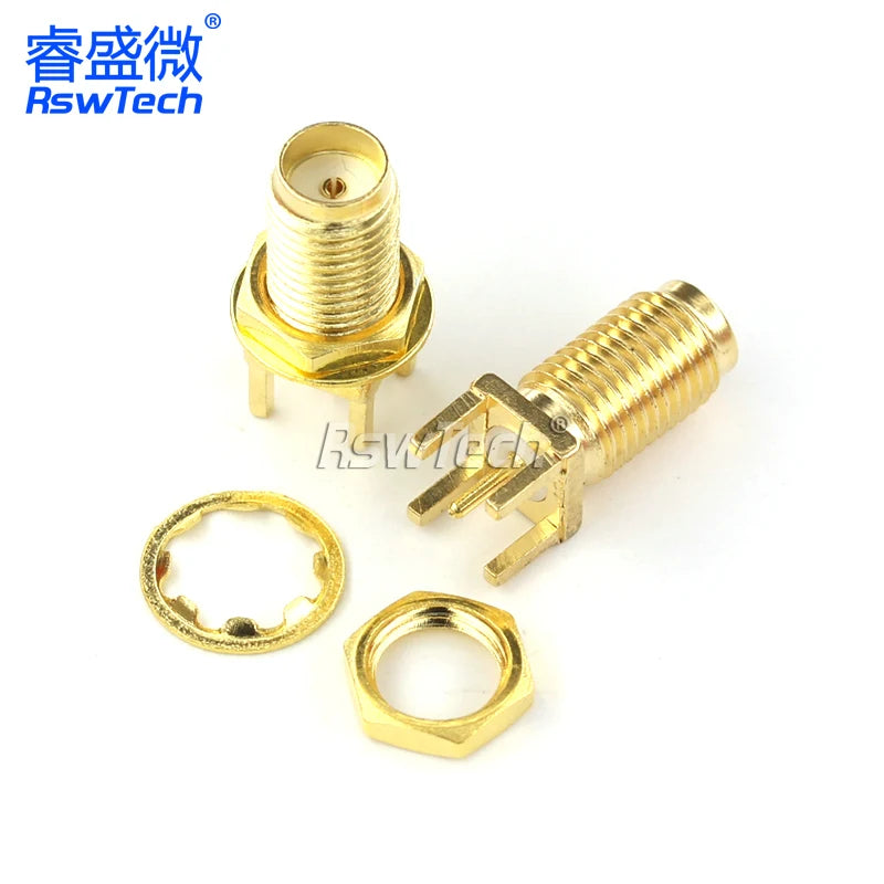 1PCS SMA-KE Connerctor SMA-KWE Adapter Straight /Bent Header Square/Skew Foot Base male female PCB connector