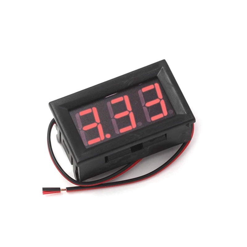 Digital tube DC voltmeter 0.56 inch LED digital voltmeter DC4.5V-30.0V DC5V-120V Reverse connection protection