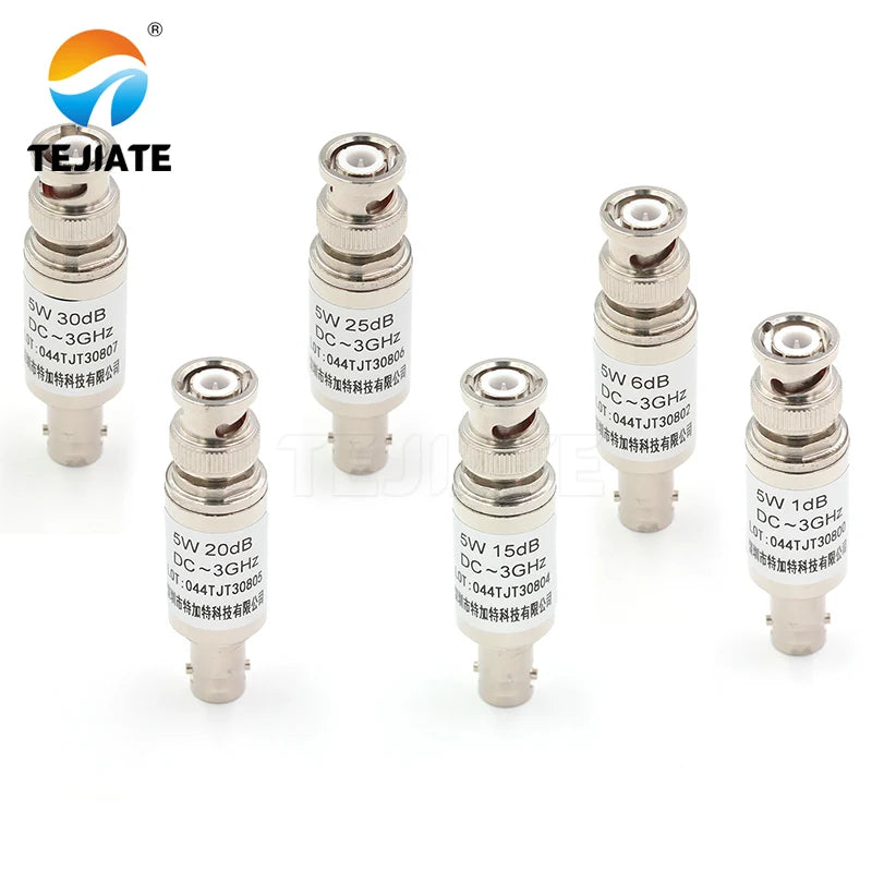 1PCS BNC-JK 5W RF Attenuator 1/3/6/10/15/20/25/30/40DB RF Coaxial Power BNC Male Plug to BNC Female Jack