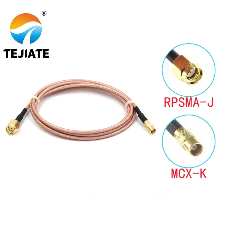 1PCS TEJIATE Adapter Cable MCX To SMA MCX-K Convert RPSMA-J 8-90CM 1M 1.5M 2M Length Connector RG316 Wire