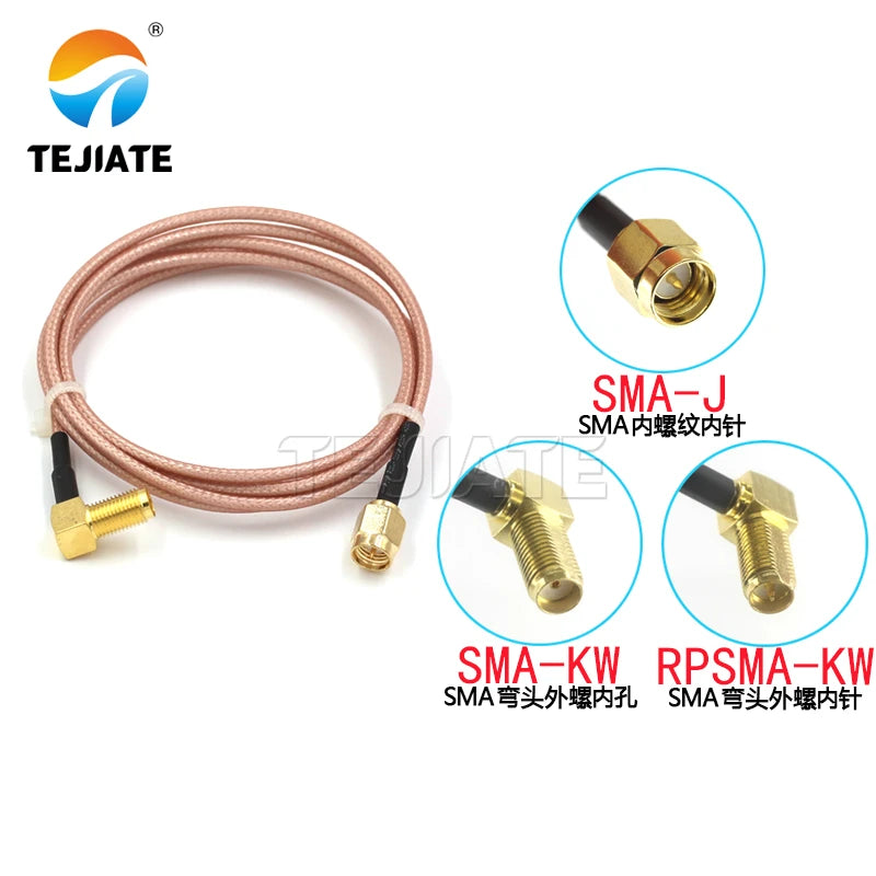 1PCS SMA RF adapter cable RG316 extension cable male head inner pin to SMA bent female head inner hole/pin SMA-JKW