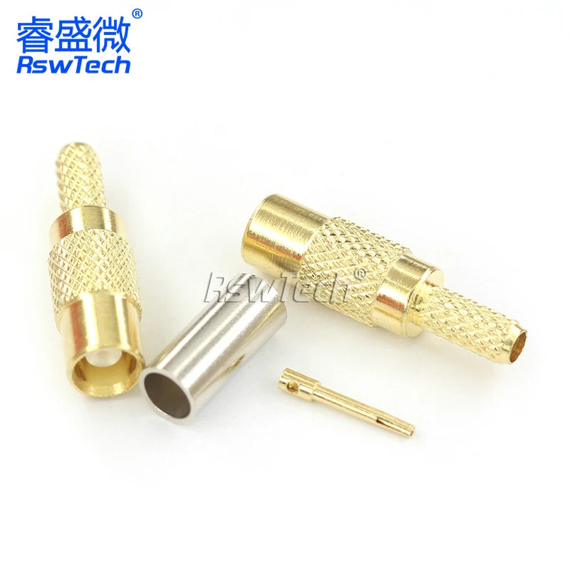 5PCS RF Connector MCX-J-JW-K-1.5 Right Angle Elbow Inner Pin/Hole Male Head No Wire