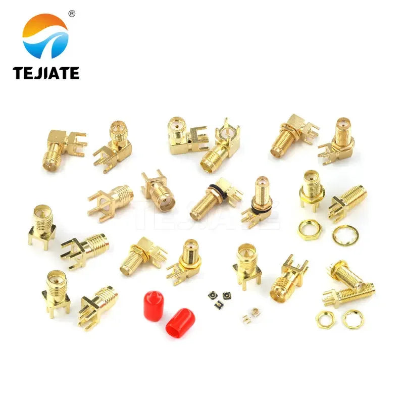 5PCS SMA-KE Connerctor SMA-KWE Adapter Straight /Bent Header Square/Skew Foot Base Outer screw Inner Pin/Hole