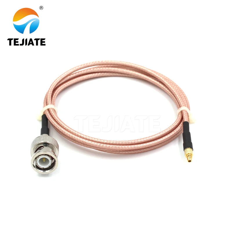 1PCS TEJIATE Adapter Cable MMCX To BNC Type MMCXJ Convert BNCJ 8-90CM 1M 1.5M 2M Length Connector RG316 Wire