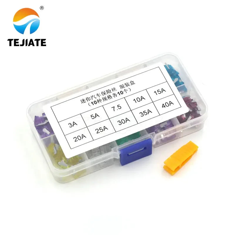 Micro Mini Small Blade Fuse Auto Car Truck Motorcycle 3A,5A,7.5A,10A,15A,20A,25A,30A,35A,40A with Box Holder Electric Appliance
