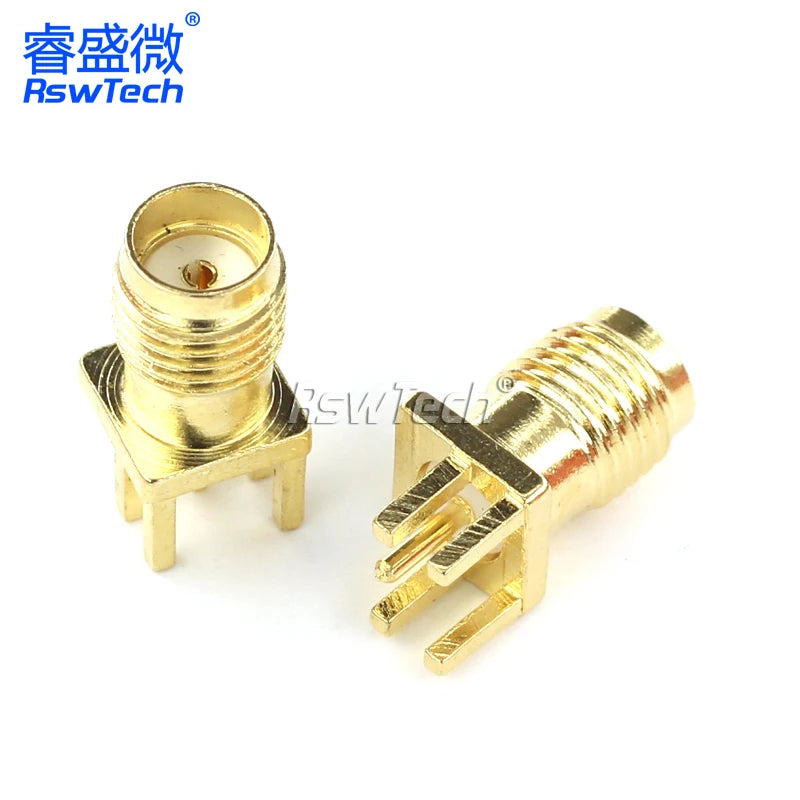 1PCS SMA-KE Connerctor SMA-KWE Adapter Straight /Bent Header Square/Skew Foot Base male female PCB connector