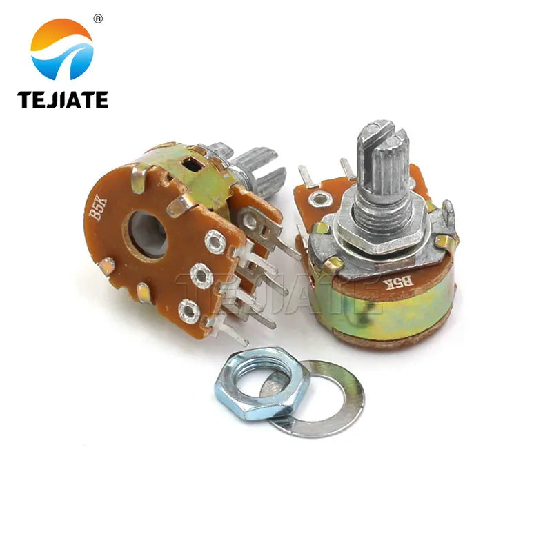 1pcs Incremental 360 Rotary Encoder Knob Button Switch EC11 Digital Potentiometer 15/20mm Plum Half Shaft Potentiometer