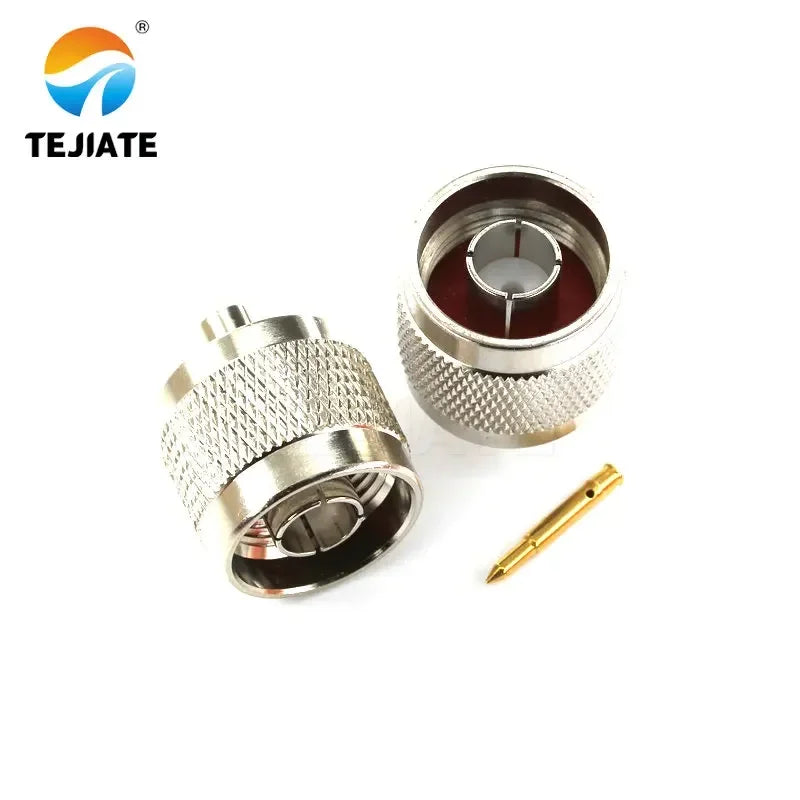 1PCS SMA RPSMA N Connector Male Header Srtaight/Bent Header Half Flexible Steel Welding Adapter Match For RG141/402