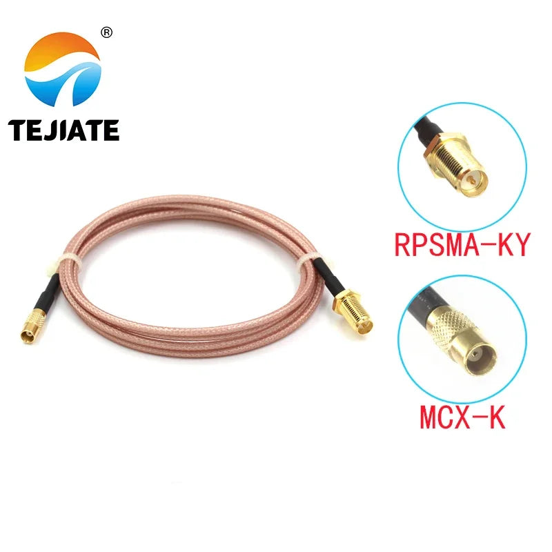 1PCS TEJIATE Adapter Cable MCX To RPSMA Type MCX-K Convert RPSMA-KY 8-90CM 1M 1.5M 2M Length Connector RG316 Wire