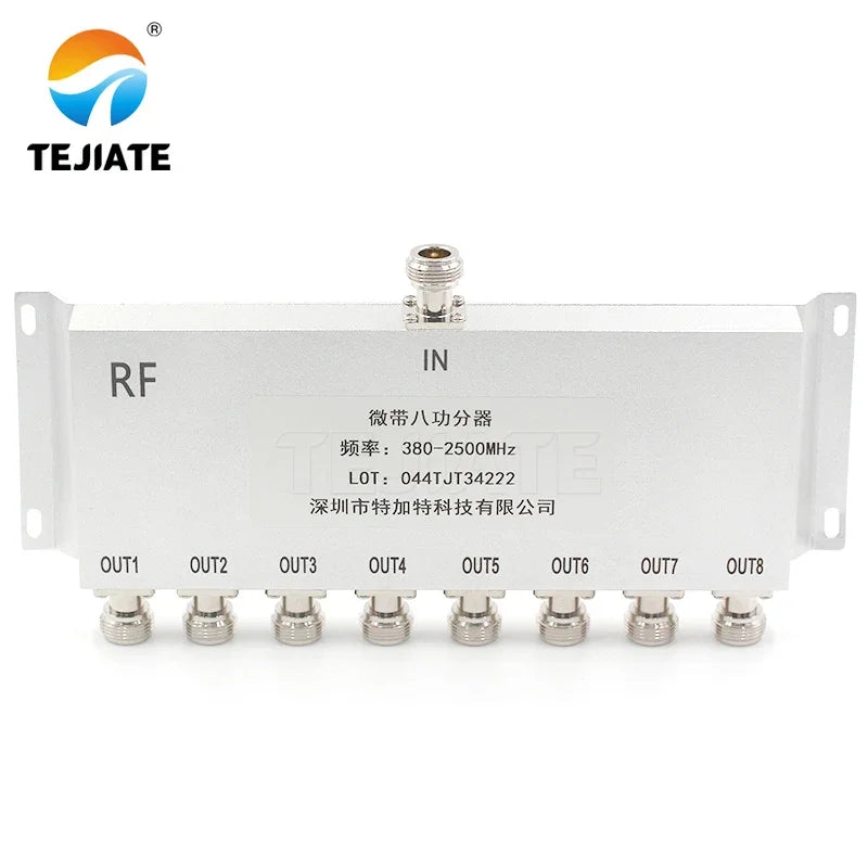 1PCS N-type power divider 380-2500Mhz 2.4G base station combiner power divider one division eight power divider